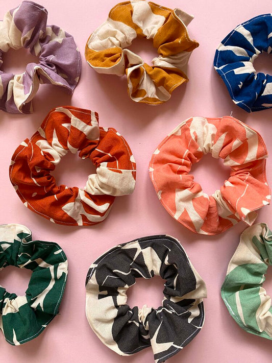 Leafy Colourblock Scrunchie | Lorna Robey